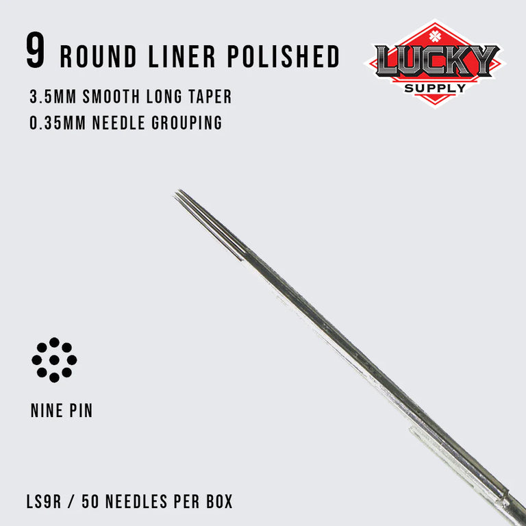 Lucky Supply Needles - Round Liner 3-11 Polished
